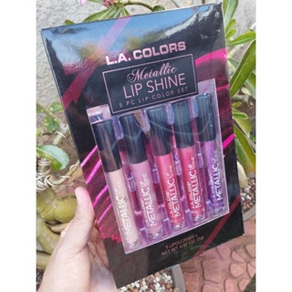 LA COLORS 5pc Metallic Lip Gloss Shine Lip Color Set 