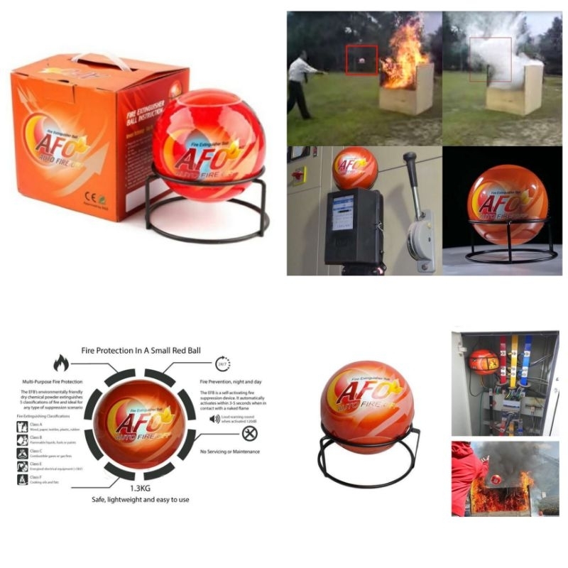 Auto Fire Off Fire Extinguisher Ball (AFO )1.3KG with Rack Shopee