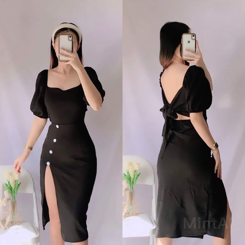 Backless casual dress online