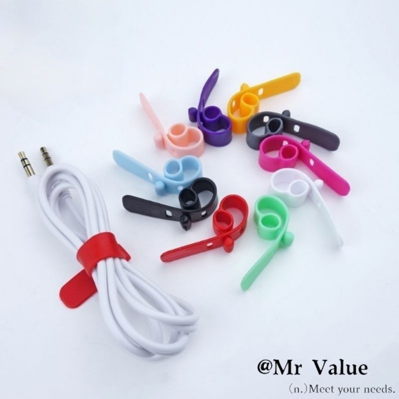 (11 colors available) Data line storage Cable Button Winder Protector