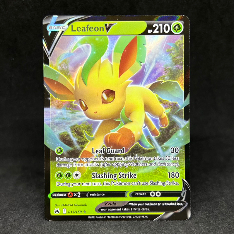 Pokemon TCG Leafeon V Ultra Rare 013/159 2023 Sword & Shield Crown ...