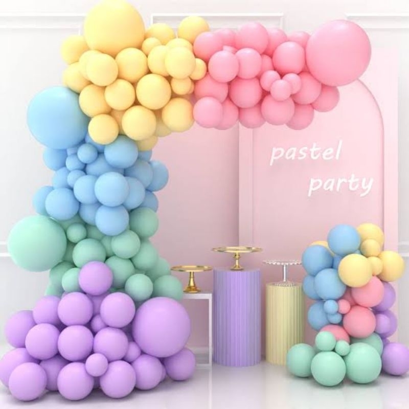 Balloon Pastel Colors Party, Pastel Colorful Balloons