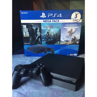 Flagship Newest Play Station 4 1TB HDD Only on Playstation PS4 Console Slim  Bundle with Three Games: The Last of Us, God of War, Horizon Zero Dawn 1TB