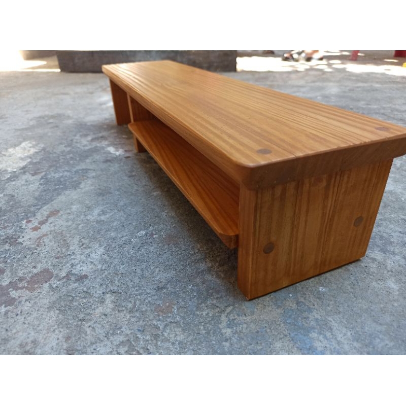 Wooden Monitor Riser with Shelves 24