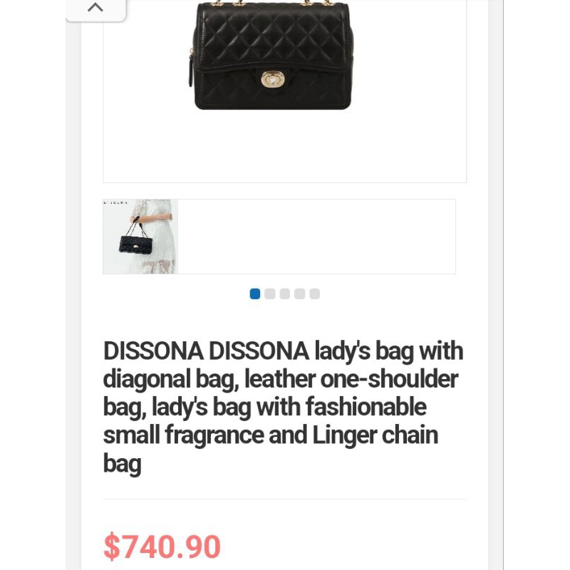 Dissona women's genuine leather shoulder bag chain bag small cross