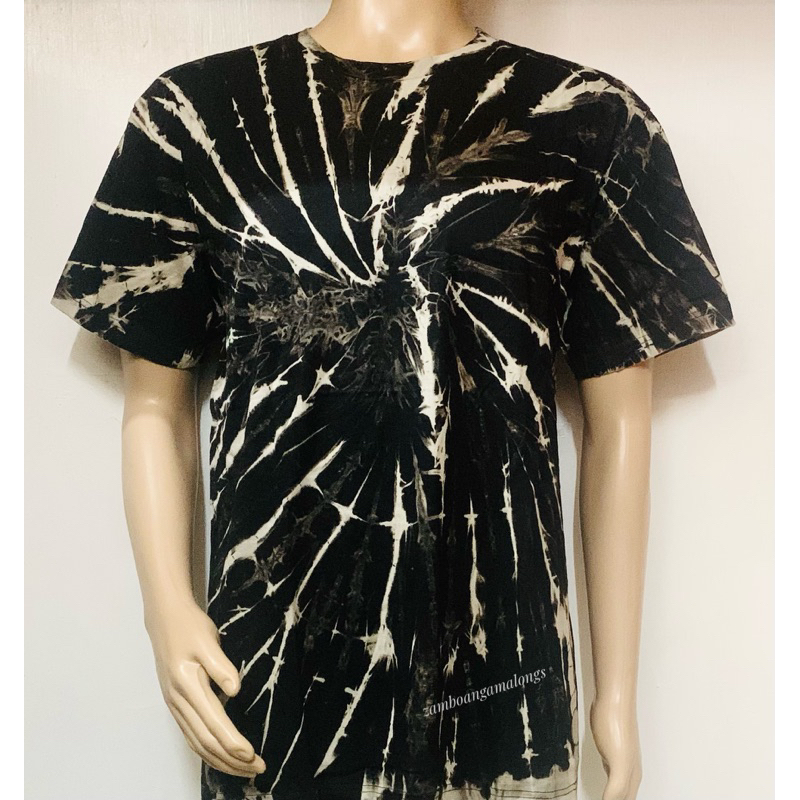 Black Tie Dye Cotton Shirt Kaitong Brand Thailand Quality | Shopee ...