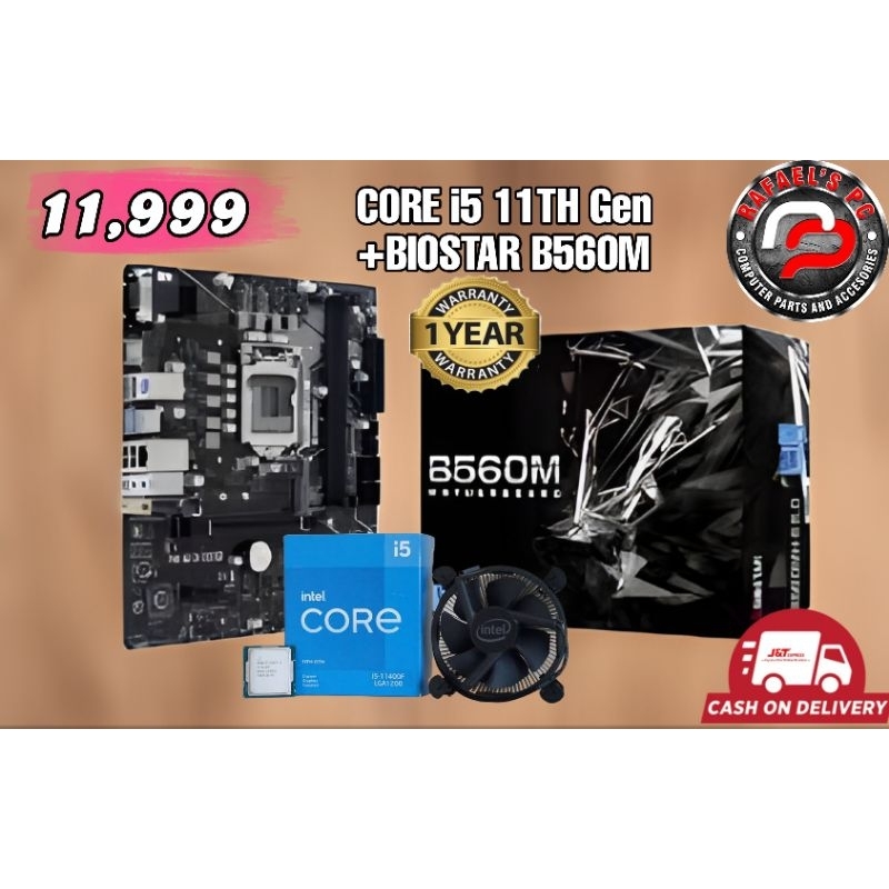 BUNDLE CORE i3 10th/ i5 10th and 11th Gen + B560M Biostar Gaming