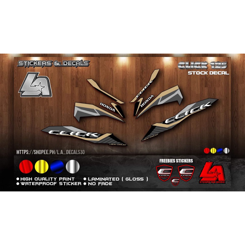 Honda Click 125i v3 stock decals sticker 2023 model (custom) | Shopee ...