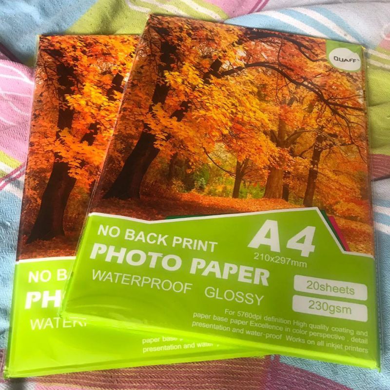 QUAFF PHOTO PAPER NO BACK PRINT A4 SIZE Shopee Philippines