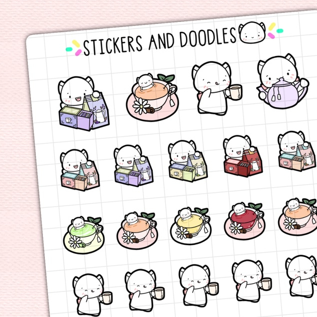 SP15-TEA sticker design Sprinkles Character Design for Planner Stickers ...
