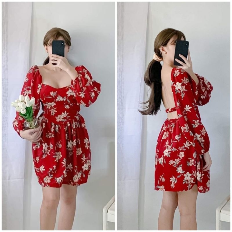 Off Shoulder Backless Mini Dress Padded | Shopee Philippines