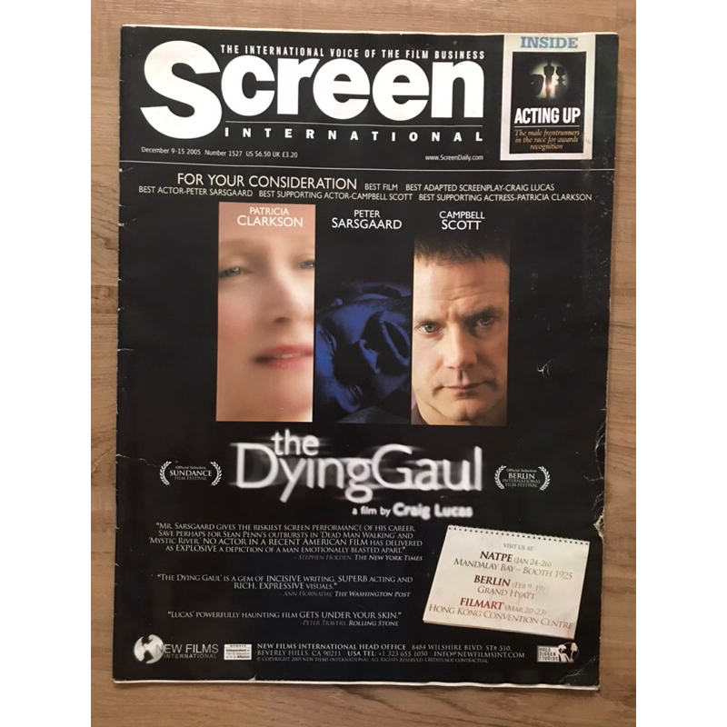 Screen International large format vintage Magazine issue no1527 date ...