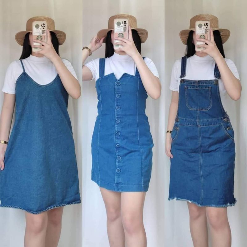 Jumper Skirt Denim Preloved thrift