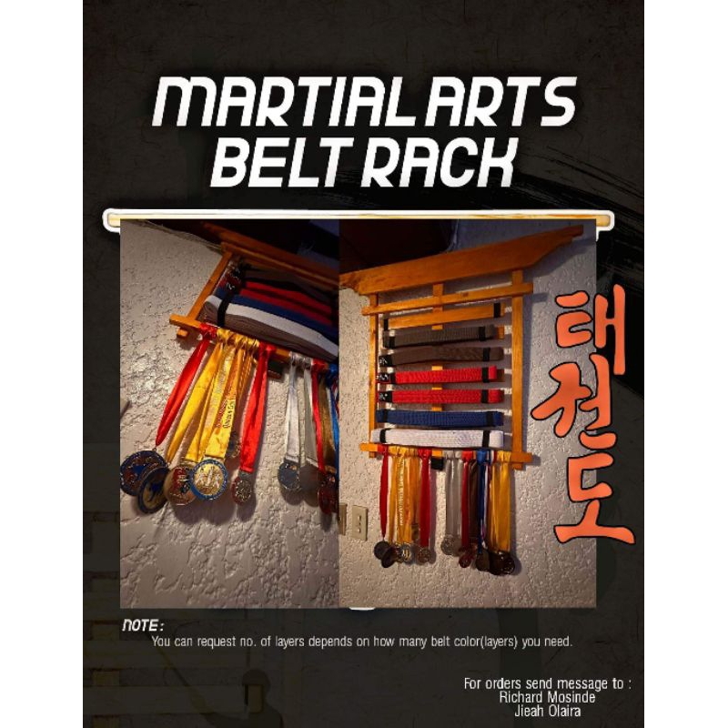 Taekwondo Belt Rack. Shopee Philippines