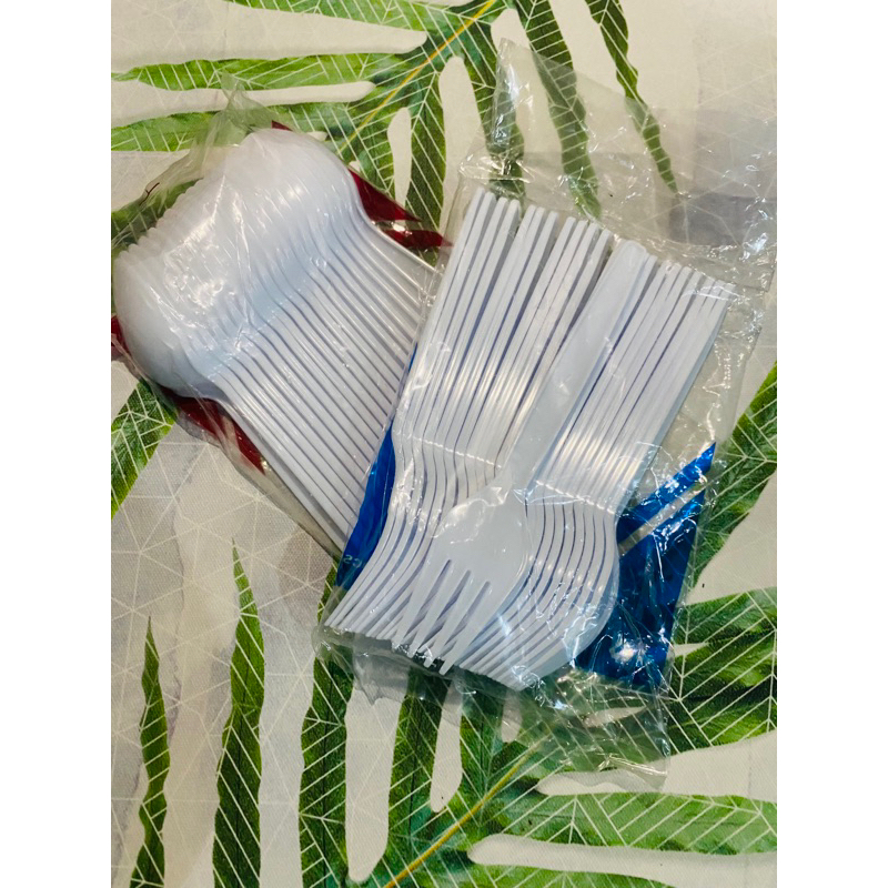 plastic spoon and fork (25pcs per pack) Shopee Philippines