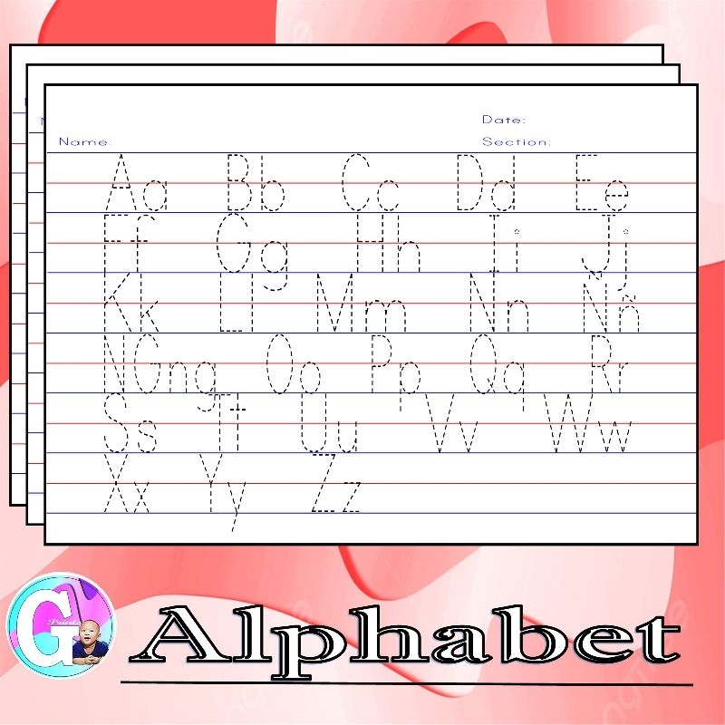 Kids tracing pads cursive and non cursive name tracing alphabet