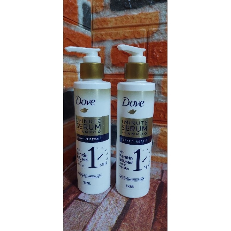 Dove 1 Minute Serum Shampoo Keratin Repair With Keratin Infused Serum
