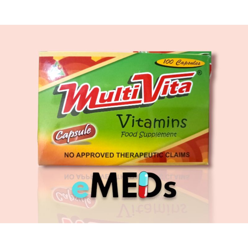 Multivita Multivitamins Food Supplement Capsules by 100's Shopee Philippines