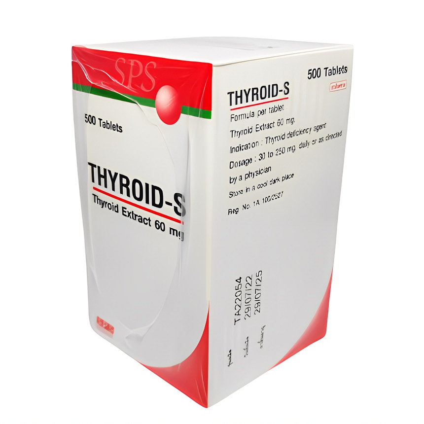 Thyroid Natural Desiccated NDT 60mg 60 tablets Hypothyroidism Thyroid