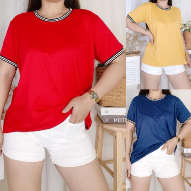 BLUSA Big Size Plus Size Oversize Ringer Blouse | Shopee Philippines