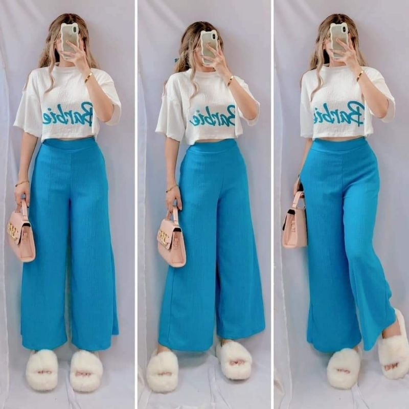 MADELYN BARBIE CROP TOP SQUAREPANTS TERNO | Shopee Philippines