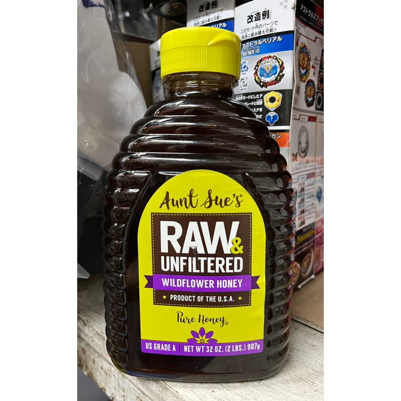 Aunt Sue Raw Unfiltered Wildflower Honey Usa 32oz 