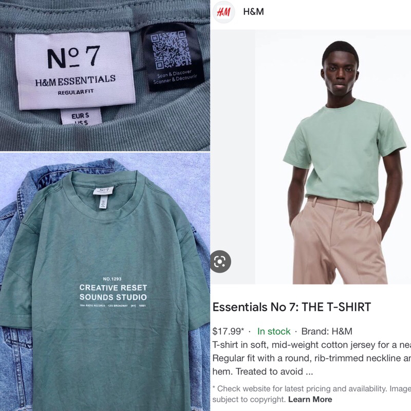 H and m cotton t outlet shirt