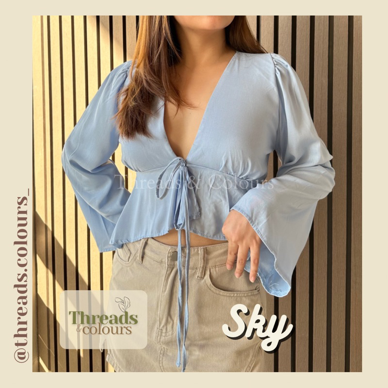 Threads & Colours | ROSELLE | Ruffled/Peplum Bell Long Sleeve Double ...