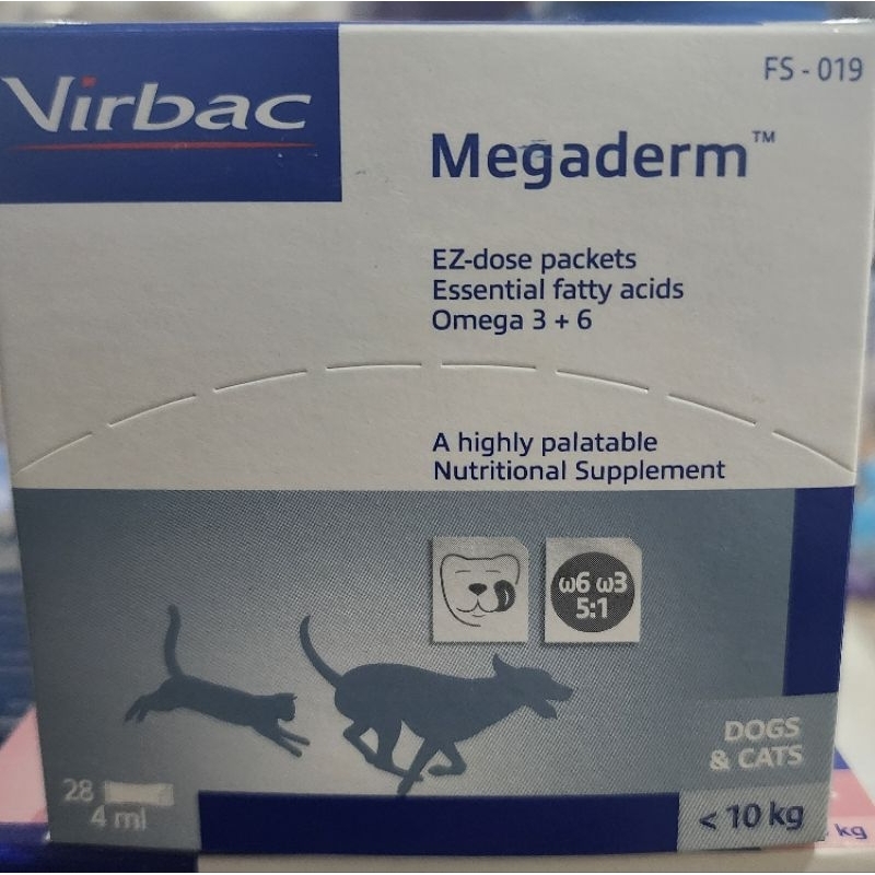 Virbac Megaderm supplement for Dogs and Cats (sold per piece 4ml per
