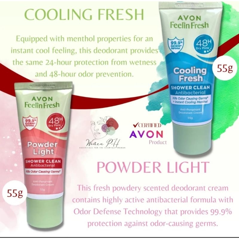 Avon Powder Light Quelch And Cooling Fresh Quelch 55g Shopee Philippines