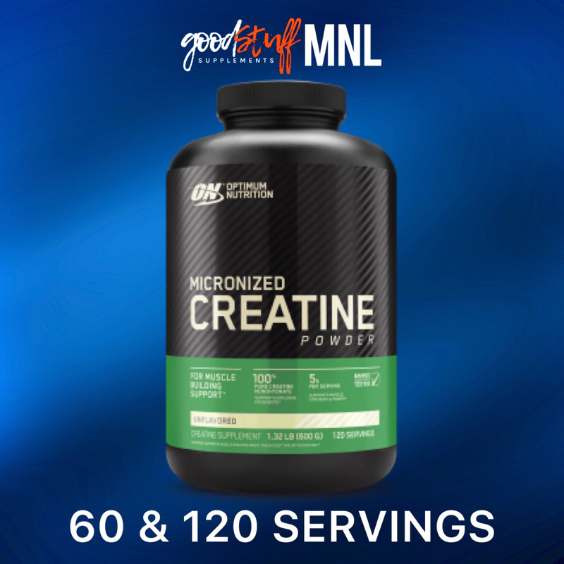 On Micronized Creatine Monohydrate Powder Optimum Nutrition 300g And 600g Shopee Philippines 