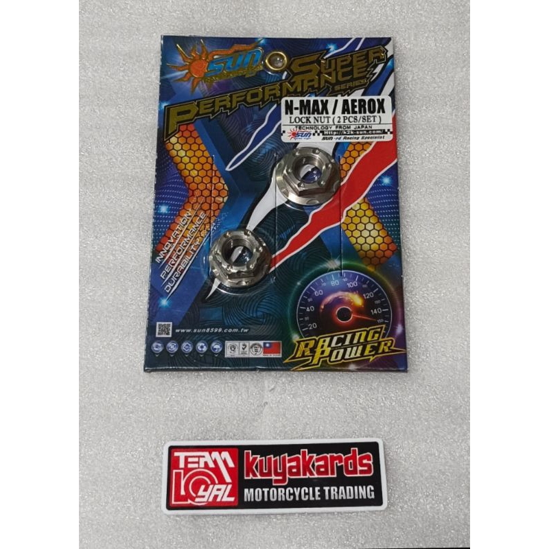 SUN RACING LOCK NUT SET (2PCS) NMAX/AEROX | Shopee Philippines
