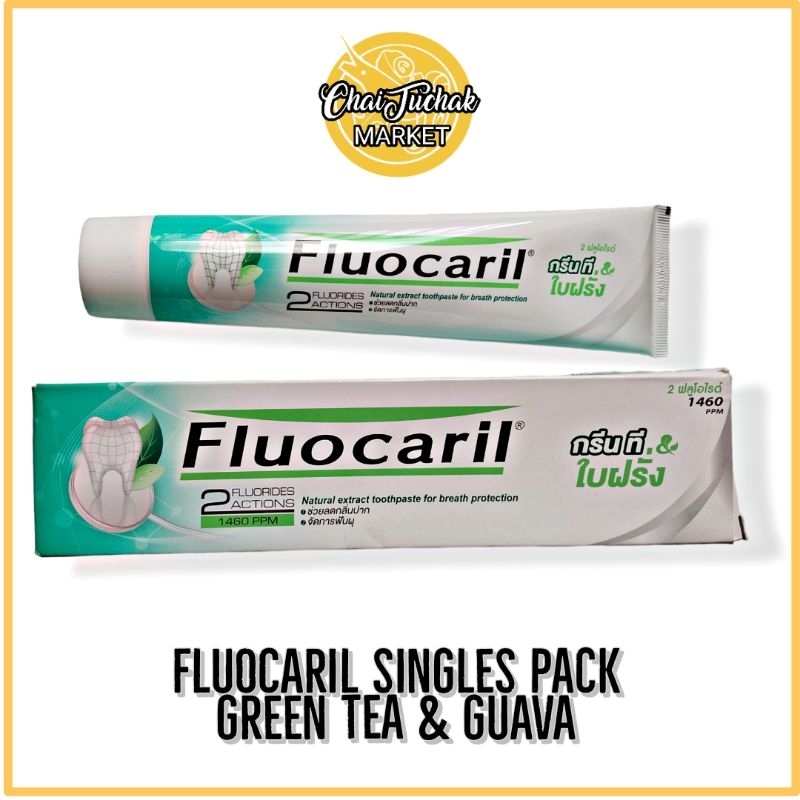 Fluocaril Toothpaste Green Tea and Guave Leaf Toothpaste 160g (1 Tube