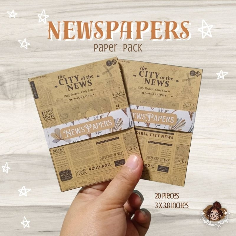 Newspaper Vintage Paper / Sticker Pack 20 pcs Aesthetic Ephemeras for ...