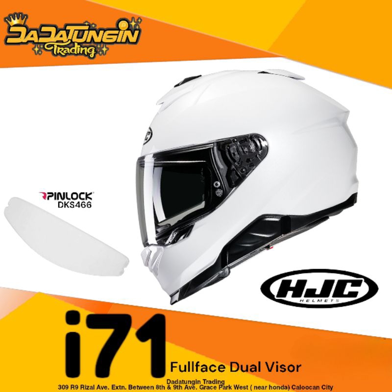 HJC i71 Fullface Dual Visor Helmet w/ Free Pinlock Antifog Visor