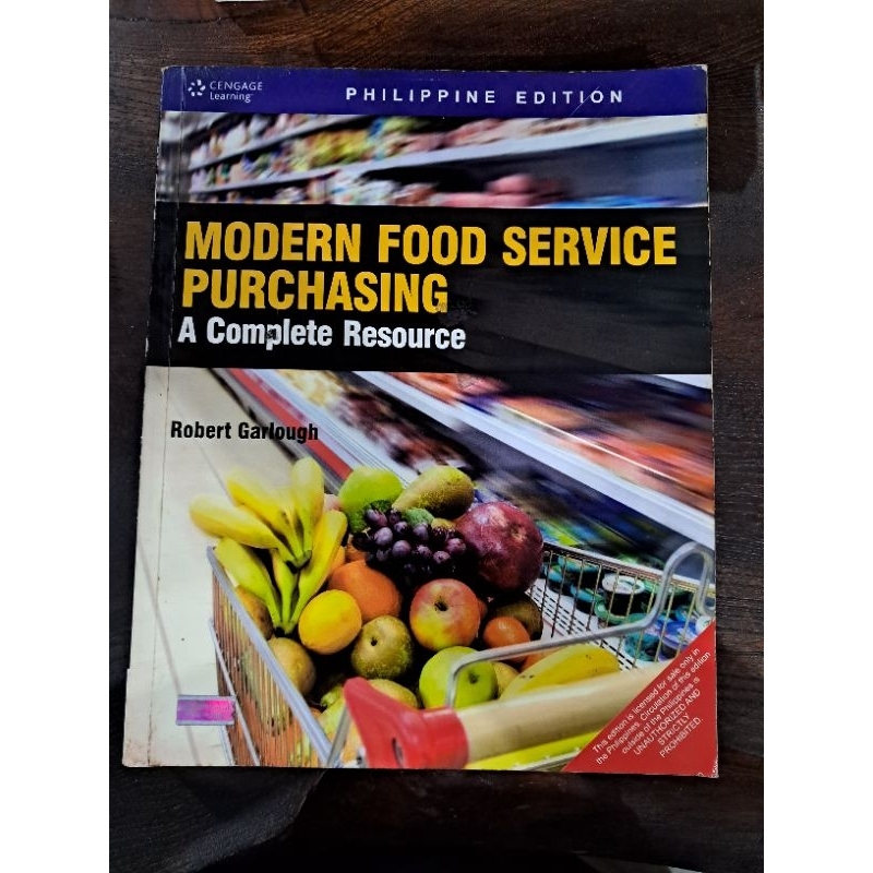 Modern Food Service Purchasing A Complete Resource Robert Garlough ...