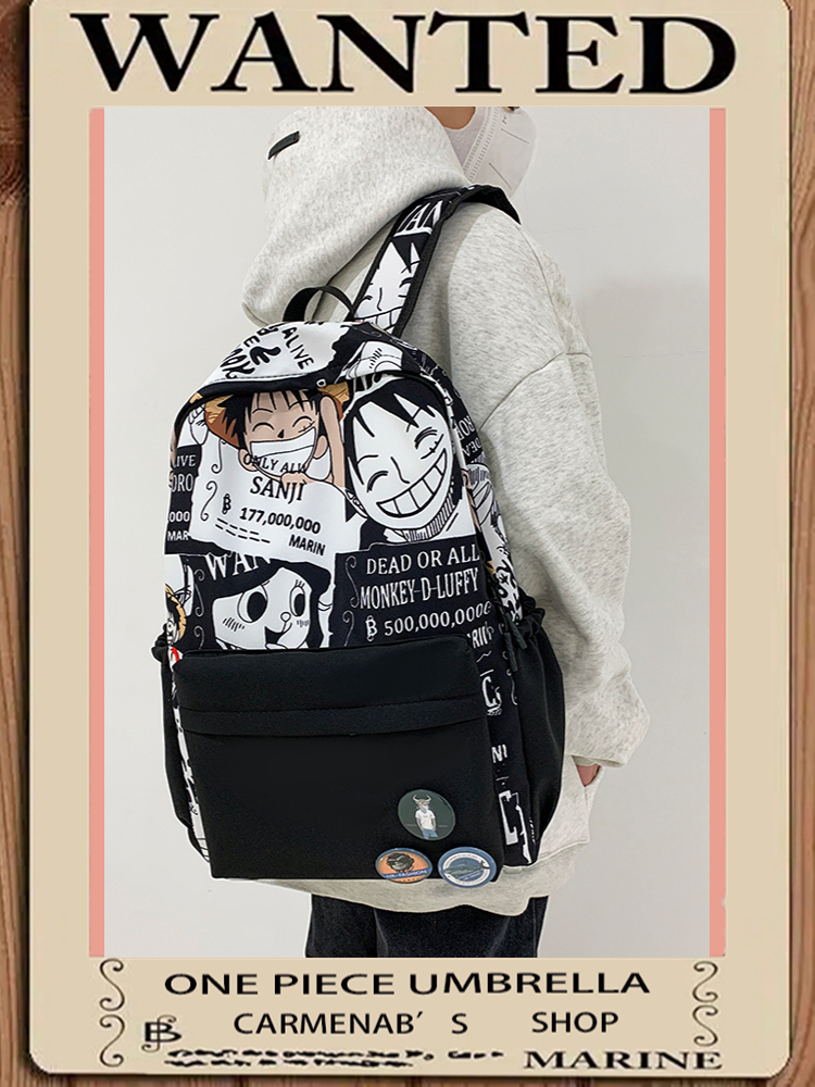 Anime One Piece Backpack for Men School Kids Boys Waterproof Packbag  Napsack Large Capacity Jansport | Shopee Philippines