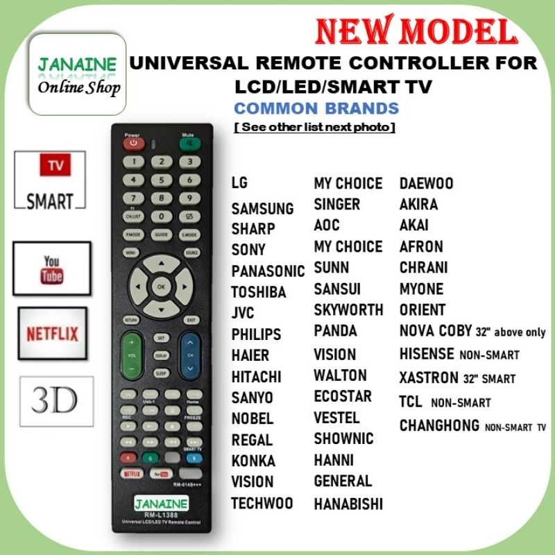 Tv code for universal shop remote