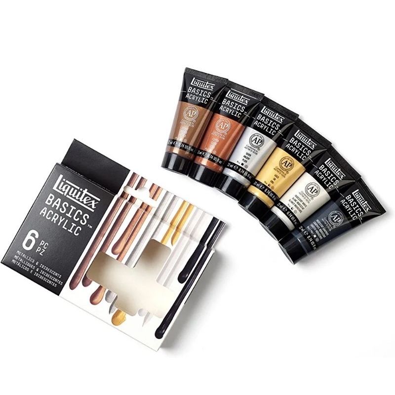 Liquitex Metallic Acrylic Paint Set 6x22ml Shopee Philippines