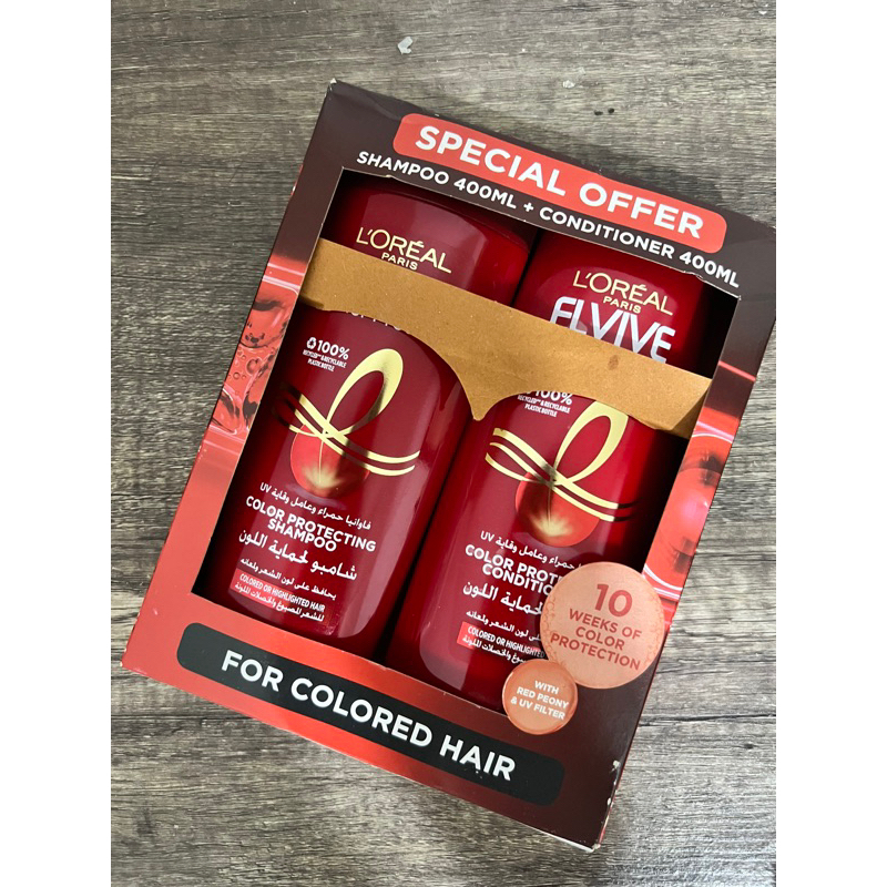 LOREAL ELVIVE Shampoo 400ML & Conditioner 400ML • 2025 Expiry • UAE 🇦🇪