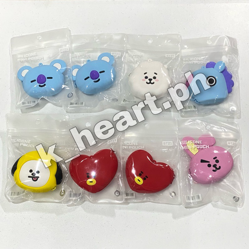 [ON HAND] OFFICIAL Line Friends BT21 Silicone Mini Pouch | Shopee ...