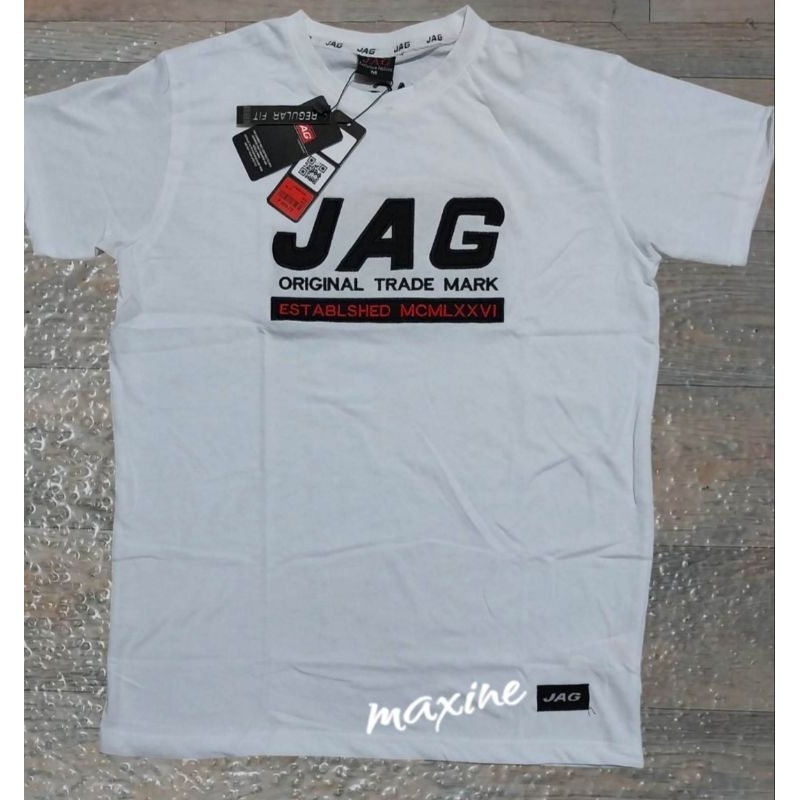 Jag Men S Tshirt Branded Overrun Embroidery Print Shopee Philippines