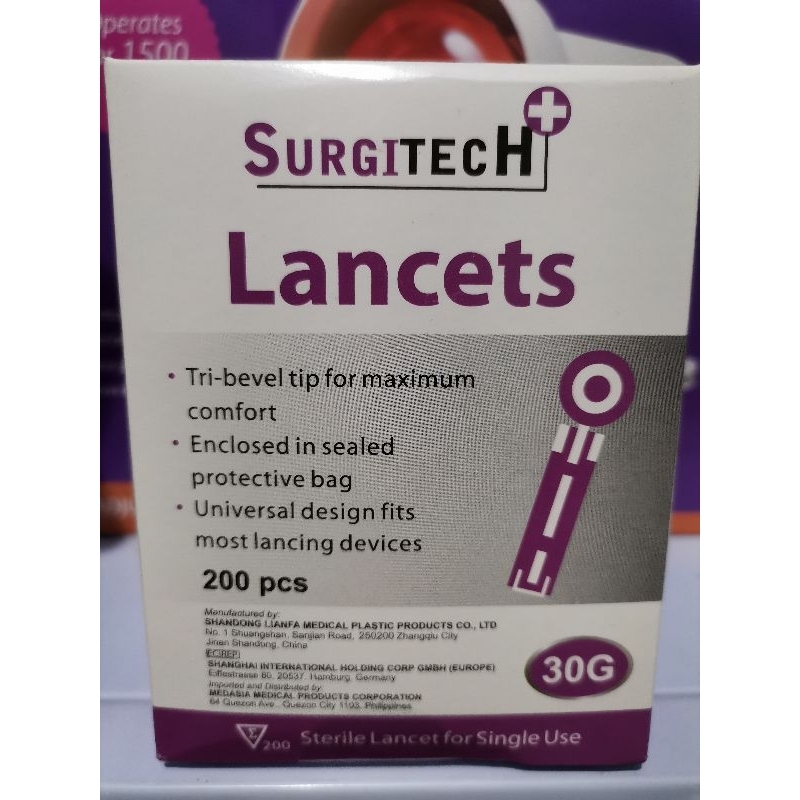 Blood Lancet Surgitech 100/200 pcs BloodLancet G30/G23/G28 Shopee
