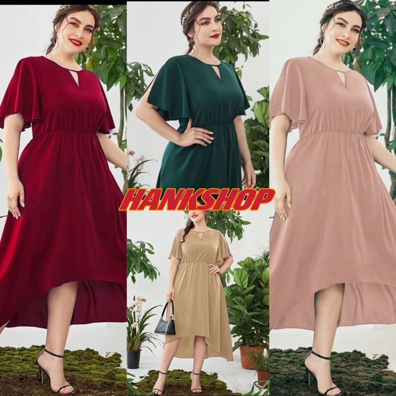 Plus Size Womens Casual Dress Plain Elegant Maxi Green Maroon Khaki ...