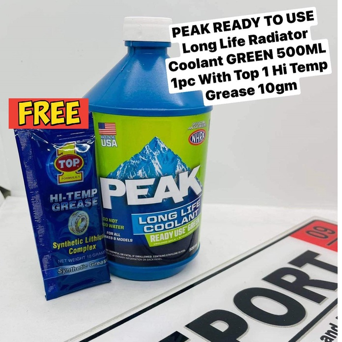 Peak Ready Use Long Life Radiator Coolant Green 500ML 1PC | Shopee ...