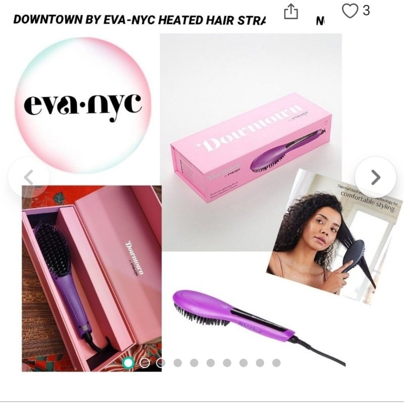 EVA NYC downtown hair brush straightener Shopee Philippines