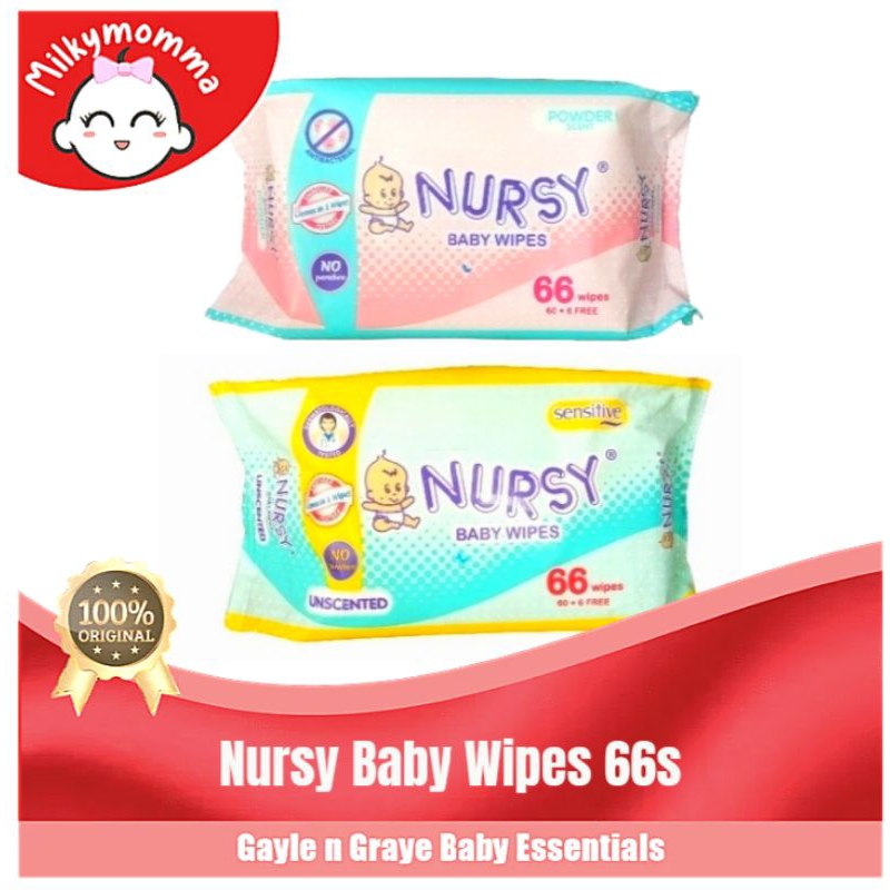 Nursy Baby Wipes 66pcs (choose variation) Shopee Philippines