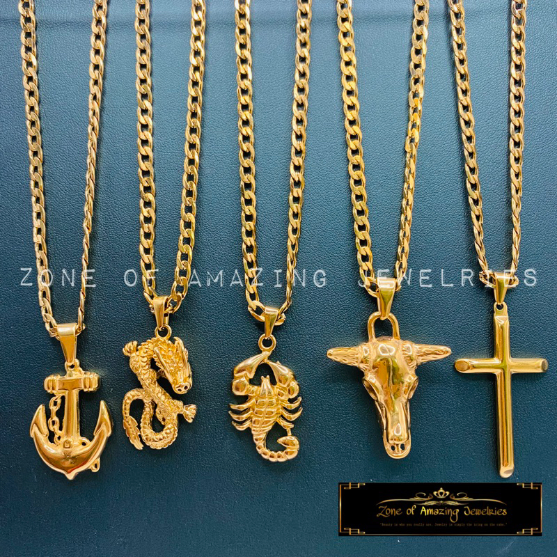 zoaj.ph Mens Necklace Scorpion Dragon Bull Necklace for Men with Cadena ...