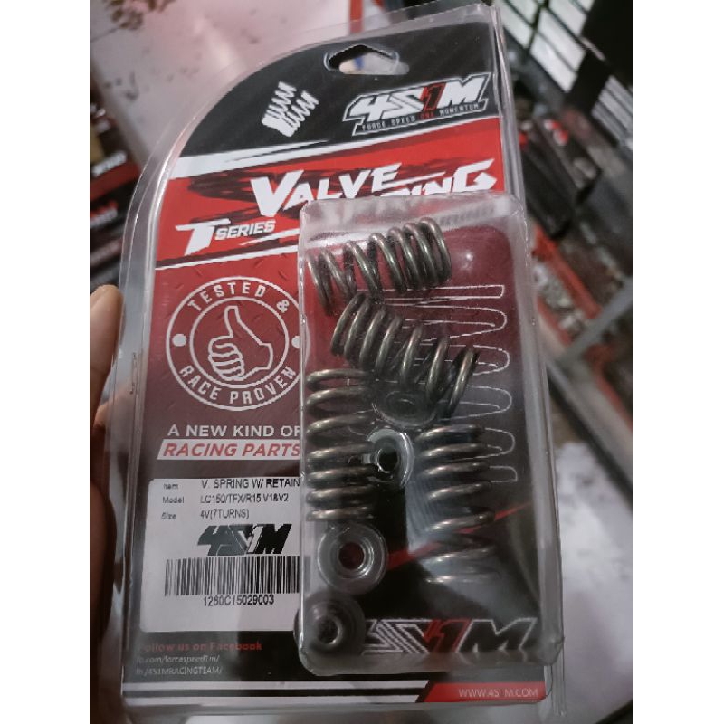 4S1M RACING VALVE SPRING 7 TURNS WITH RETAINER FOR SNIPER 150 V1 & V2 ...
