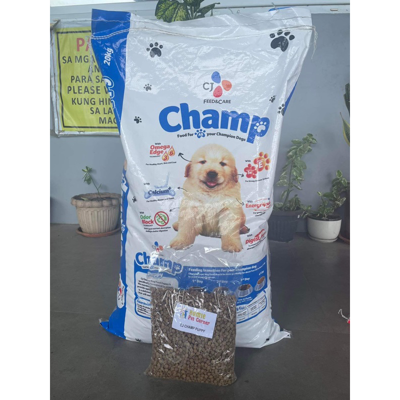 CJ CHAMP Dog Food for Puppies and Adults (1kg) Shopee Philippines